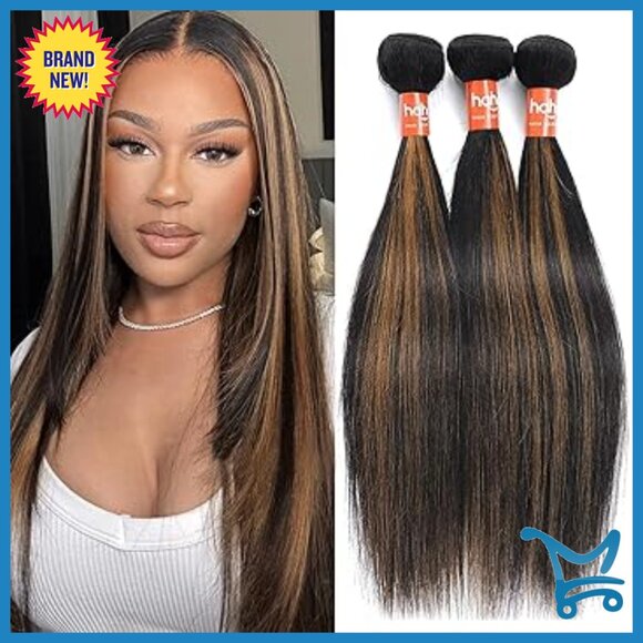 Brazilian Remy Human Hair Extensions 3 Bundles 18 Inch Straight Weave